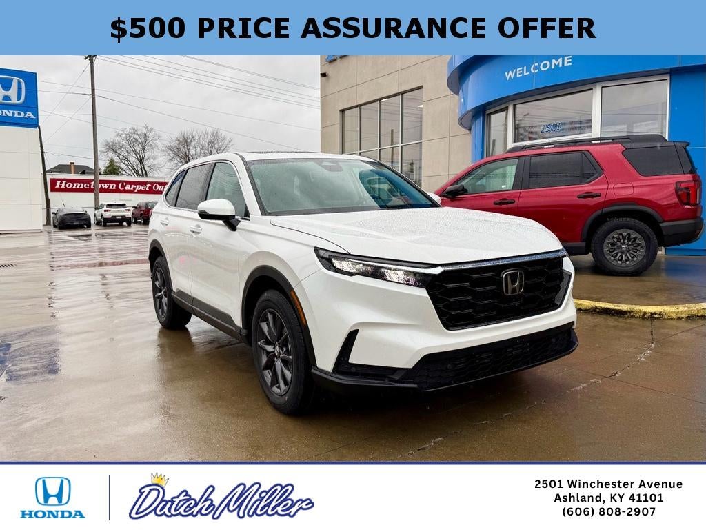 2026 Honda CR-V EX-L in Platinum White Pearl — front three-quarter view